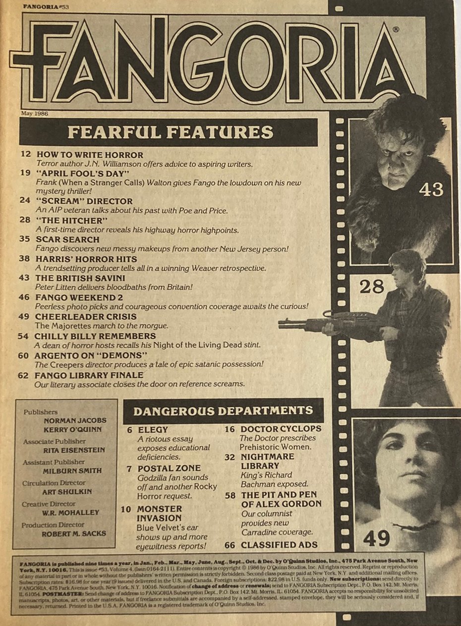 Fangoria Magazine #53