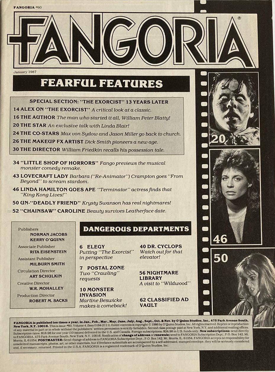Fangoria Magazine #60