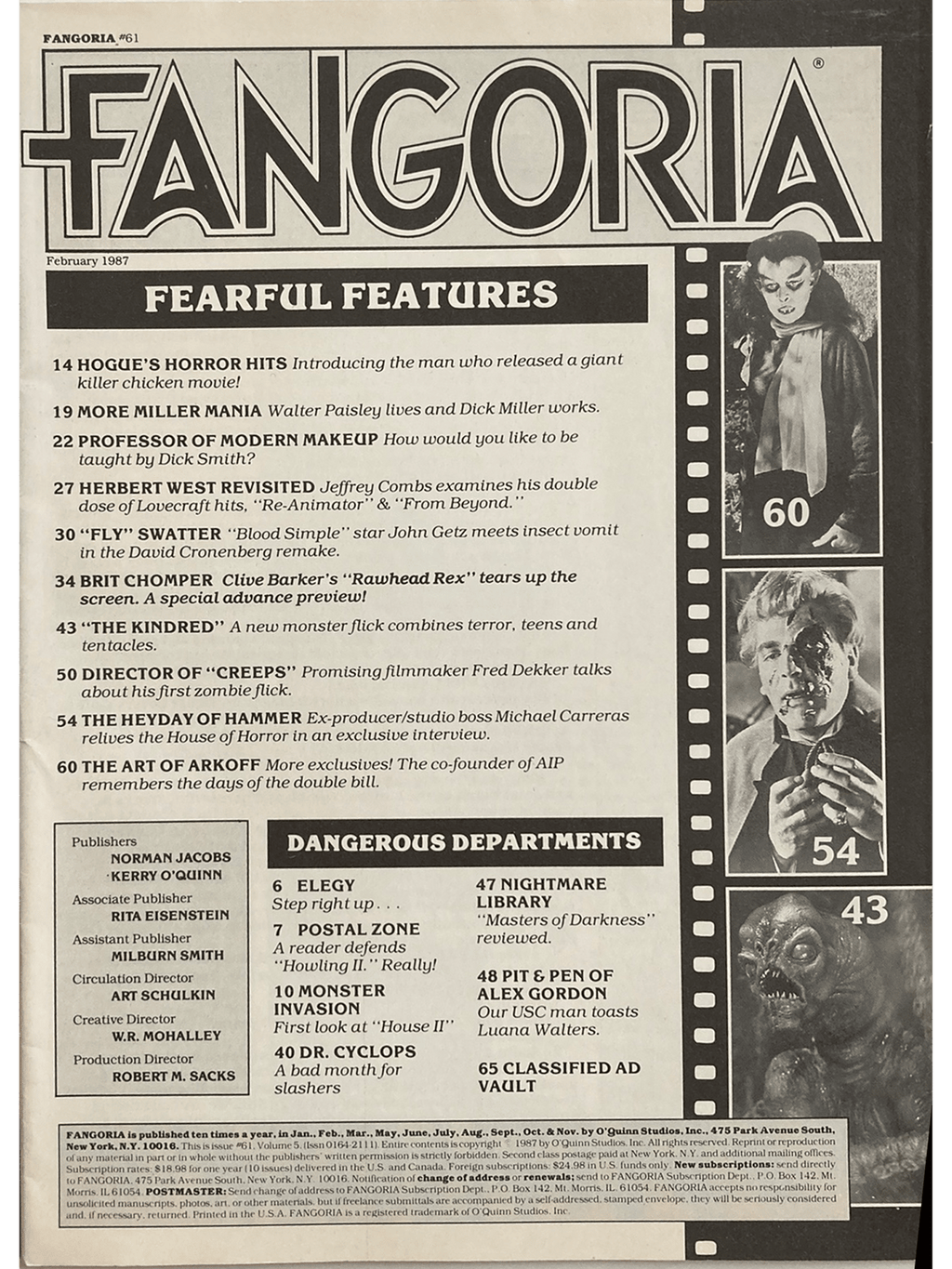 Fangoria Magazine #61