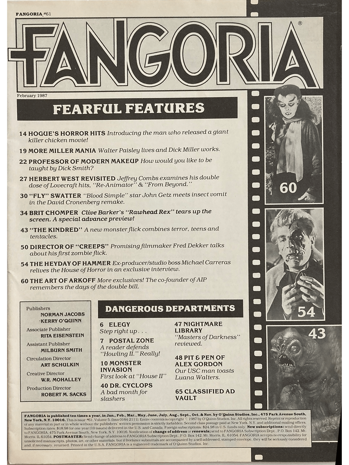 Fangoria Magazine #61