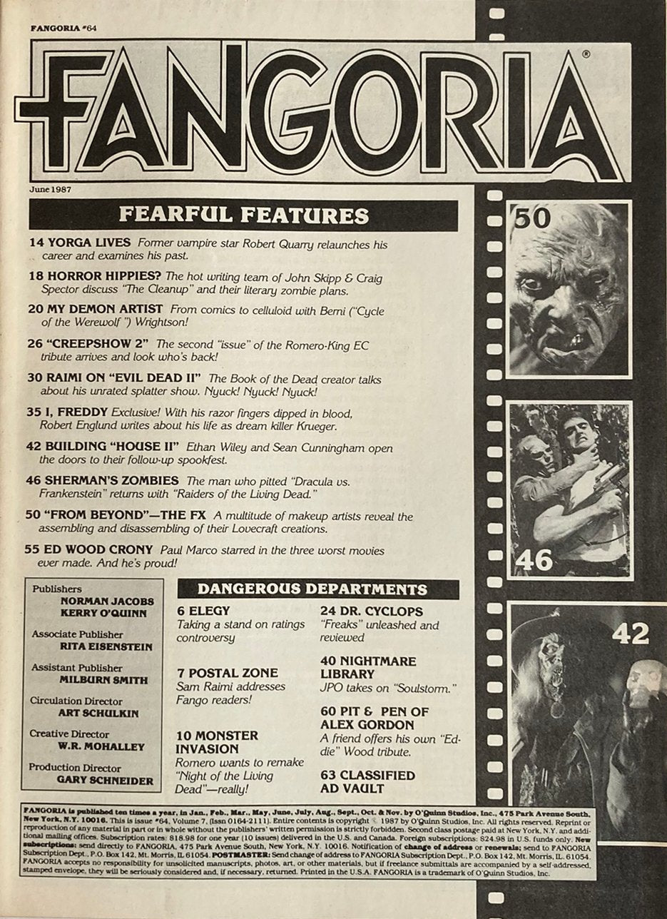 Fangoria Magazine #64