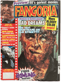 Magazine cover of Fangoria #72 featuring horror movie Bad Dreams and promotional text.