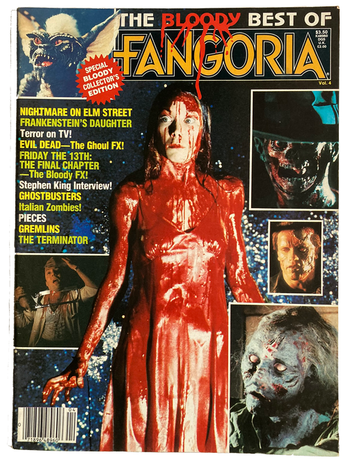 Bloody Best of Fangoria Vol. 4 magazine cover featuring horror scenes from Nightmare on Elm Street and classic horror movie highlights
