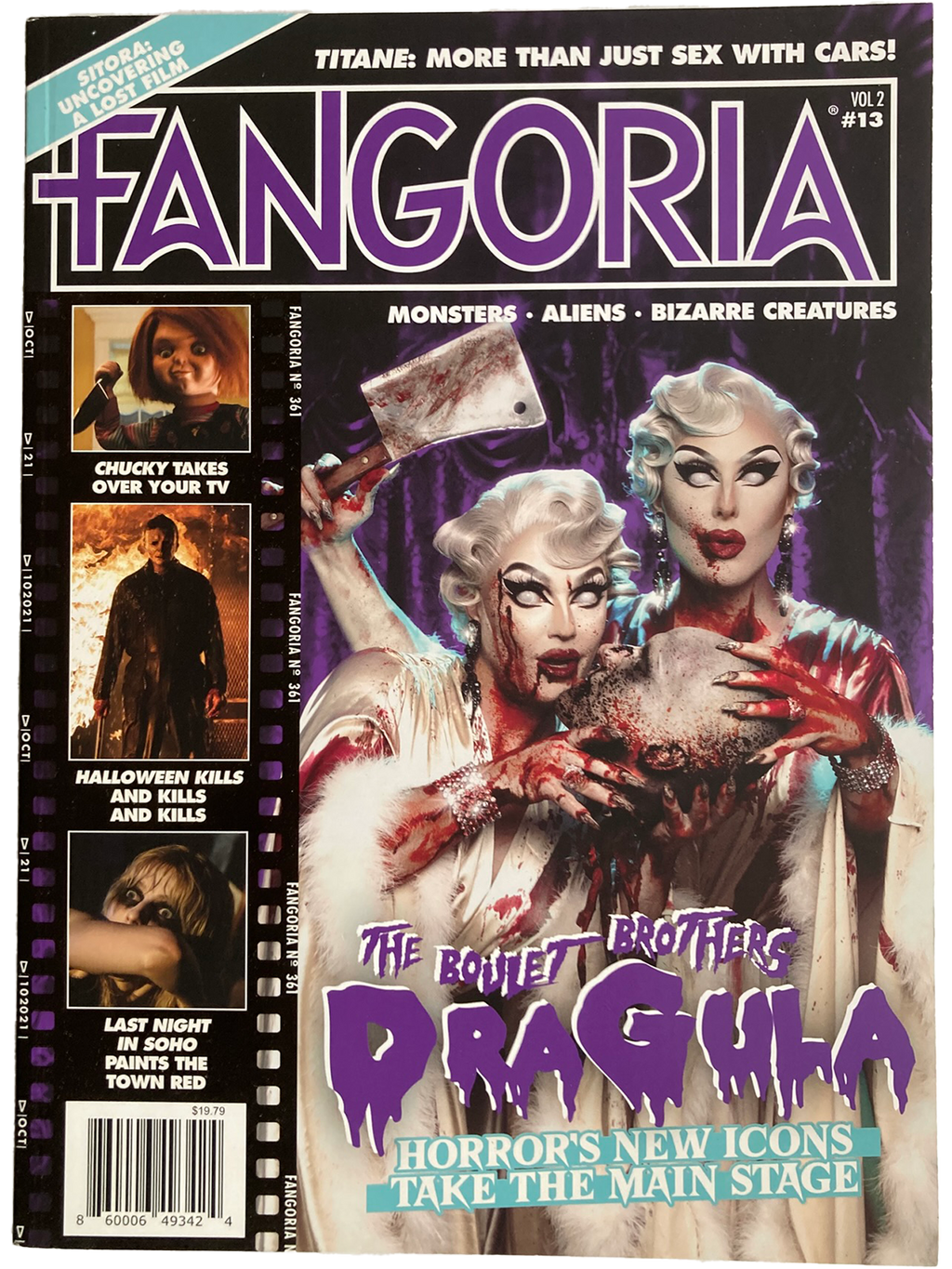 Magazine cover of Fangoria Vol. 2 #13 featuring Boulet Brothers and more.