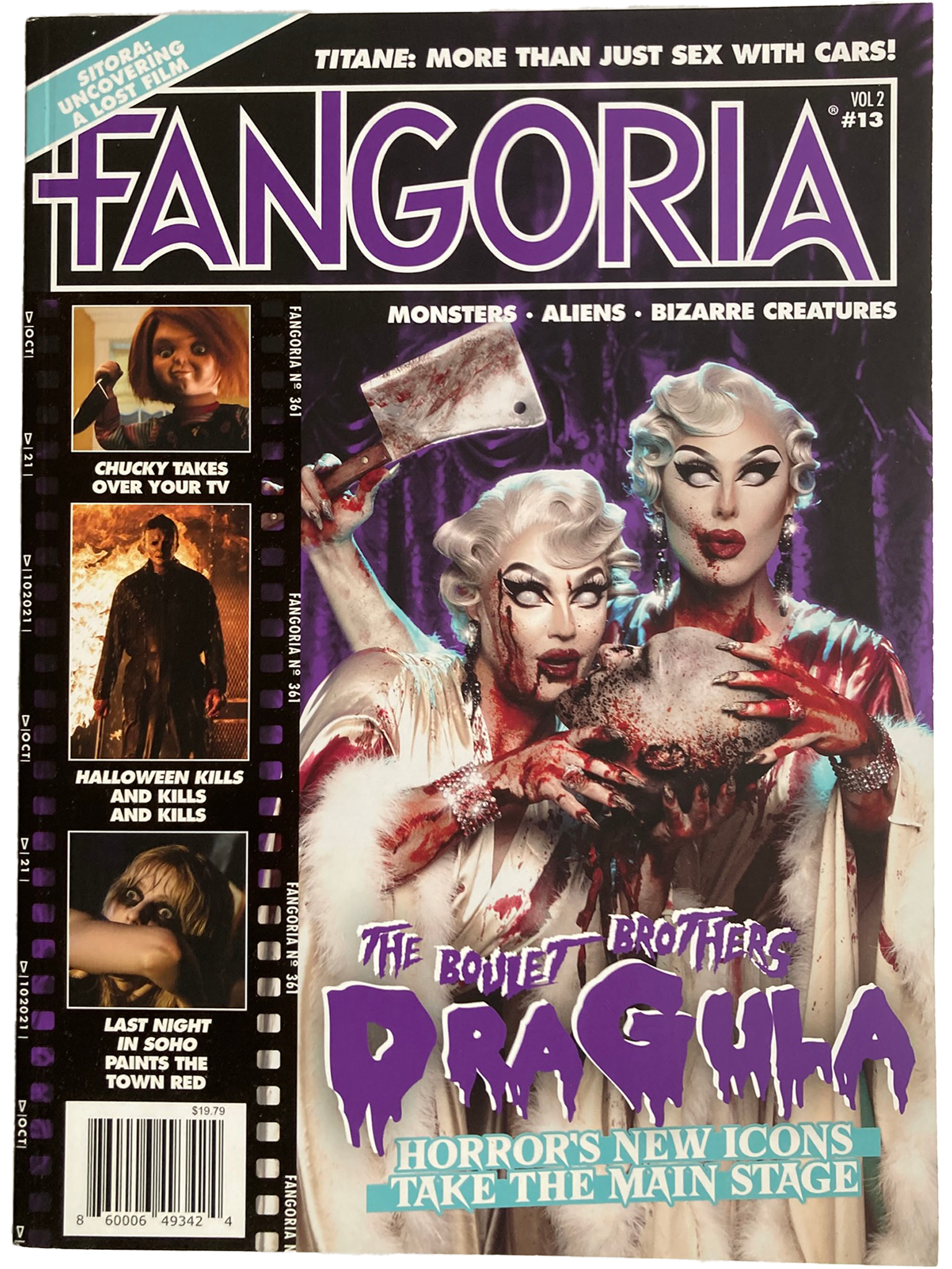 Magazine cover of Fangoria Vol. 2 #13 featuring Boulet Brothers and more.