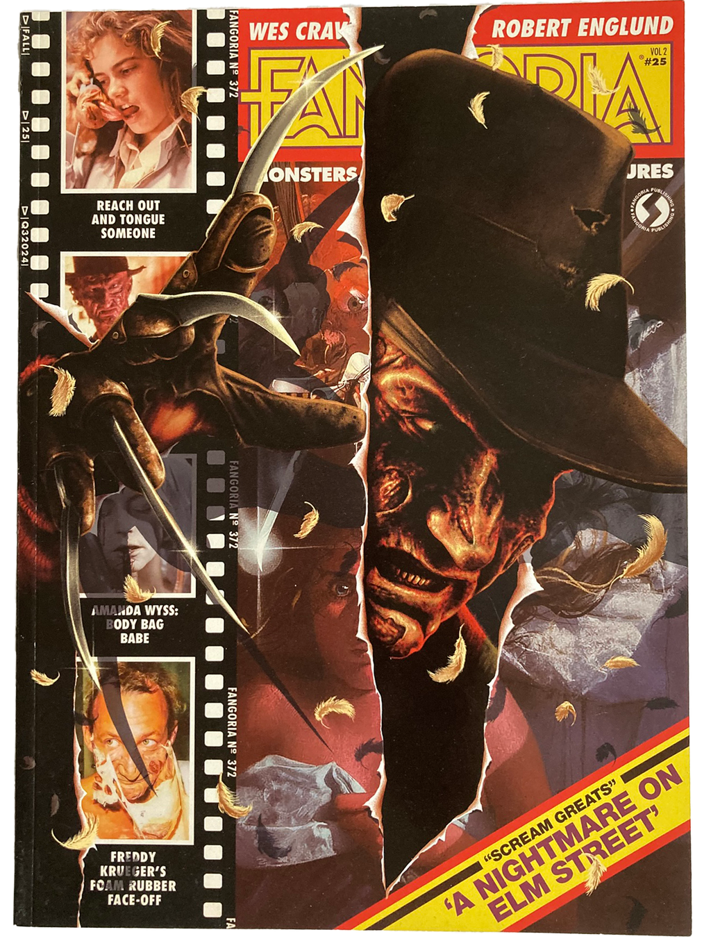 Fangoria Vol. 2 #25 Limited Edition Subscriber Cover featuring Freddy Krueger and Nightmare on Elm Street horror highlights