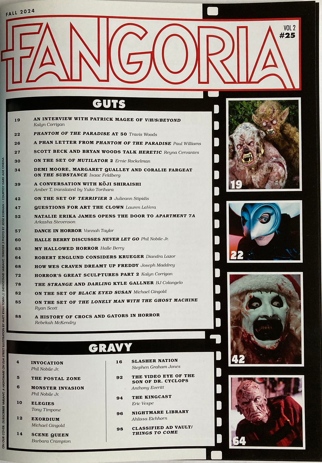 Fangoria Vol. 2 #25 Limited Edition Subscriber Cover featuring horror film stills and vintage magazine layout with creature close-ups