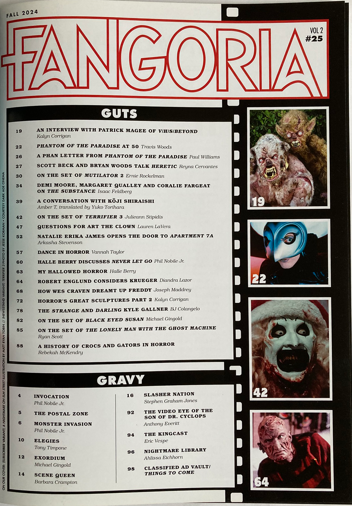 Fangoria Vol. 2 #25 Limited Edition Subscriber Cover featuring horror film stills and vintage magazine layout with creature close-ups