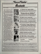 Table of contents page from a magazine or book titled 'Femme Fatales' with text and images.