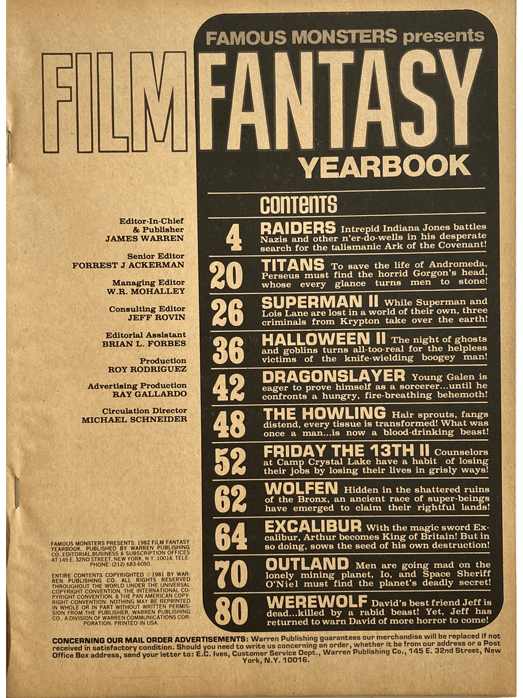 Film Fantasy  Yearbook (Mar. 1982)
