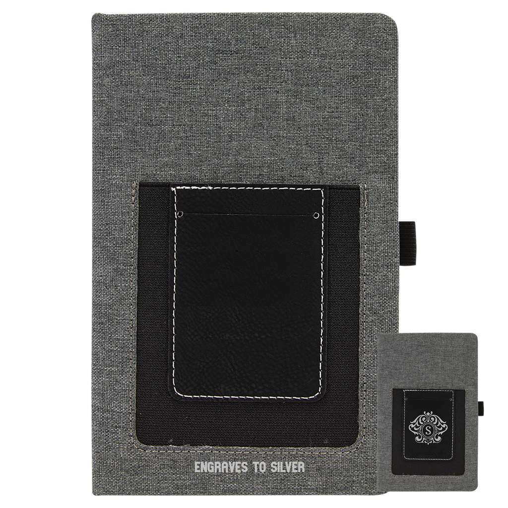 Leatherette Journal with Cell/Card Slot