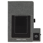 Leatherette Journal with Cell/Card Slot
