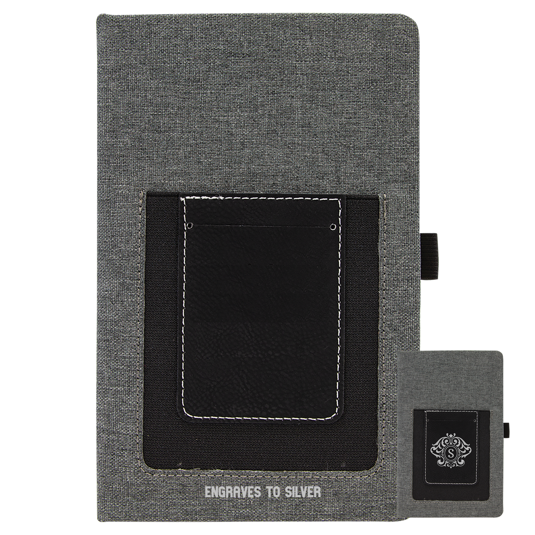 Leatherette Journal with Cell/Card Slot