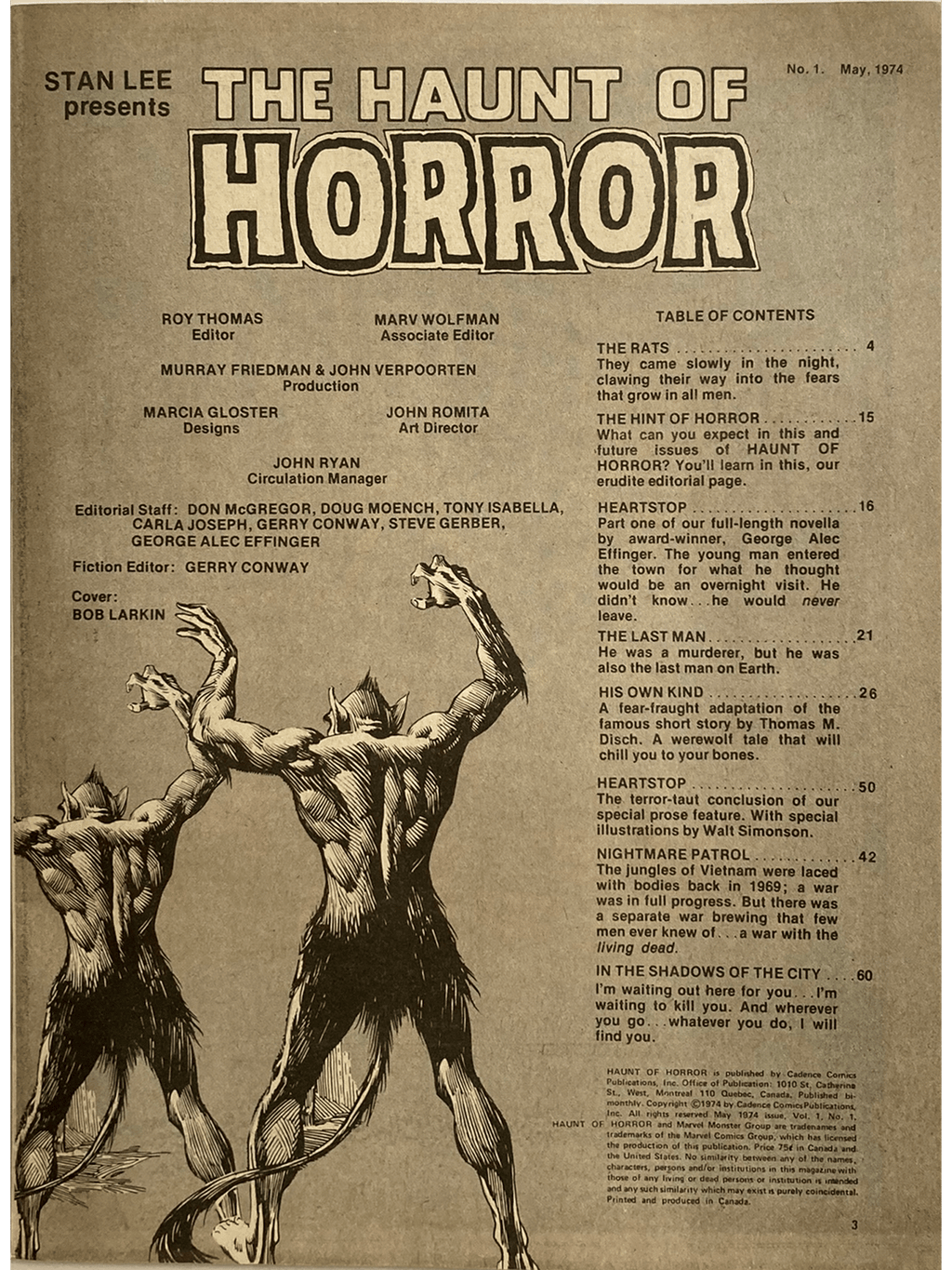 The Haunt of  Horror Vol. 2 #1 May 1974