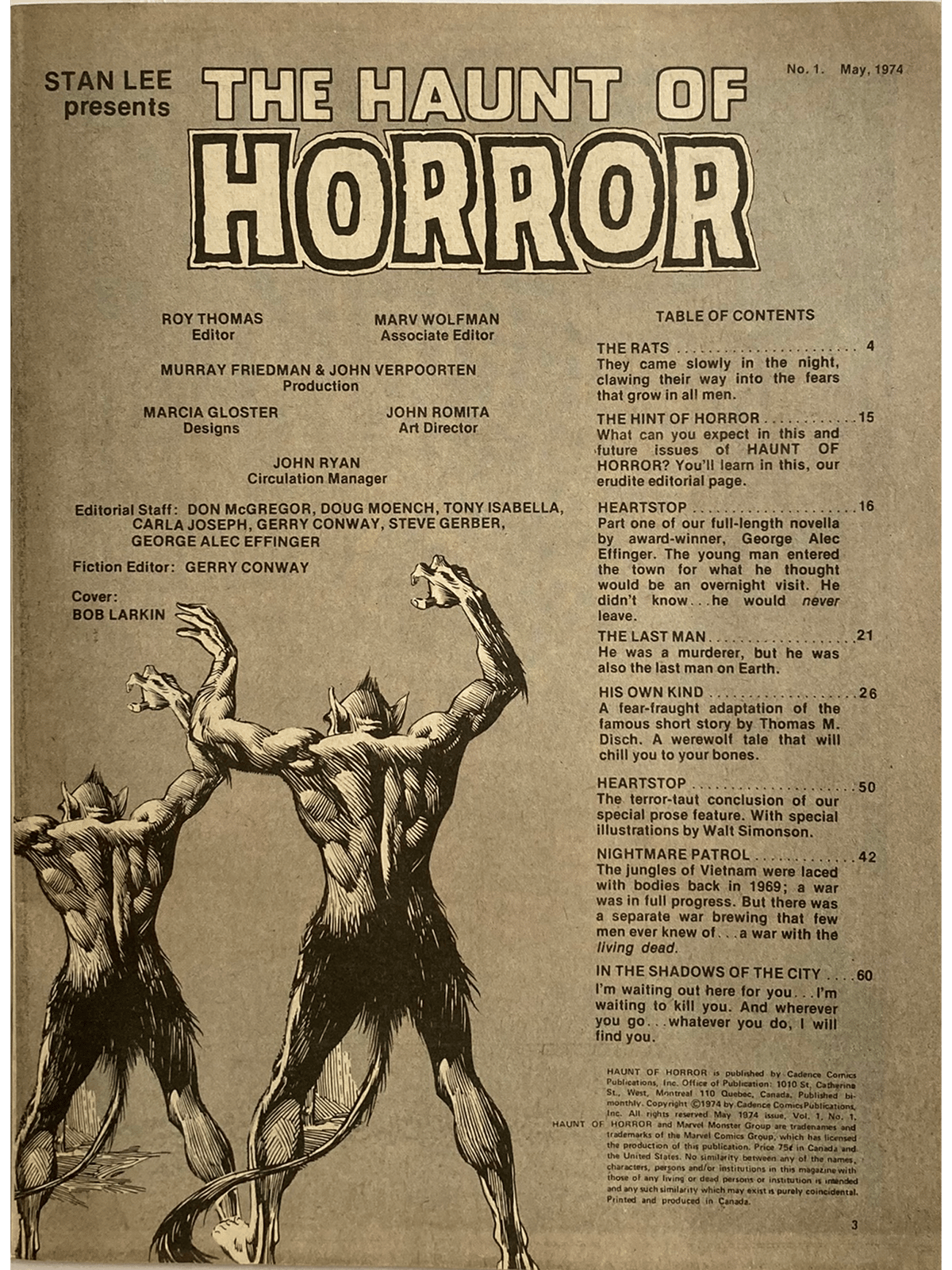 The Haunt of  Horror Vol. 2 #1 May 1974