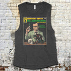 Herbert West, Re-animator - Pulp Edition #2 muscle tank with vintage comic scientist and eerie lab illustration on dark fabric