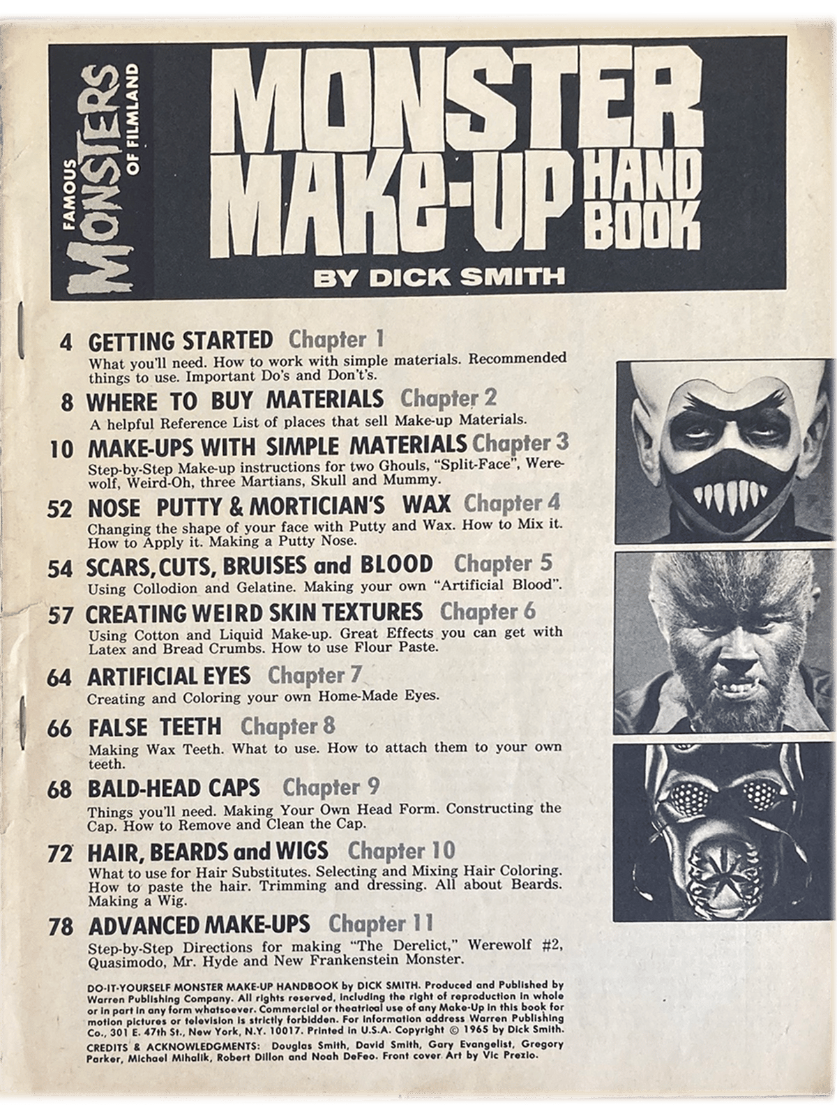 Do-It-Yourself Monster Make-Up by Dick Smith (1965)