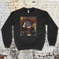 Ms. 45 - Pulp Edition #1 sweatshirt featuring vintage comic cover with nun and man in dramatic street scene on black fabric
