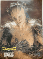 Fangoria Magazine #93 cover featuring detailed Nightbreed costume with spikes and eerie makeup in dark vintage style.
