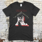 Black t-shirt featuring a distressed image of a screaming woman with candles above and the text Tenebrae on front